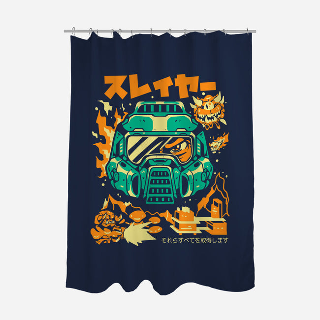 Death Has A Name-none polyester shower curtain-Sketchdemao