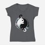 Yin Yang Kittens-womens v-neck tee-Vallina84