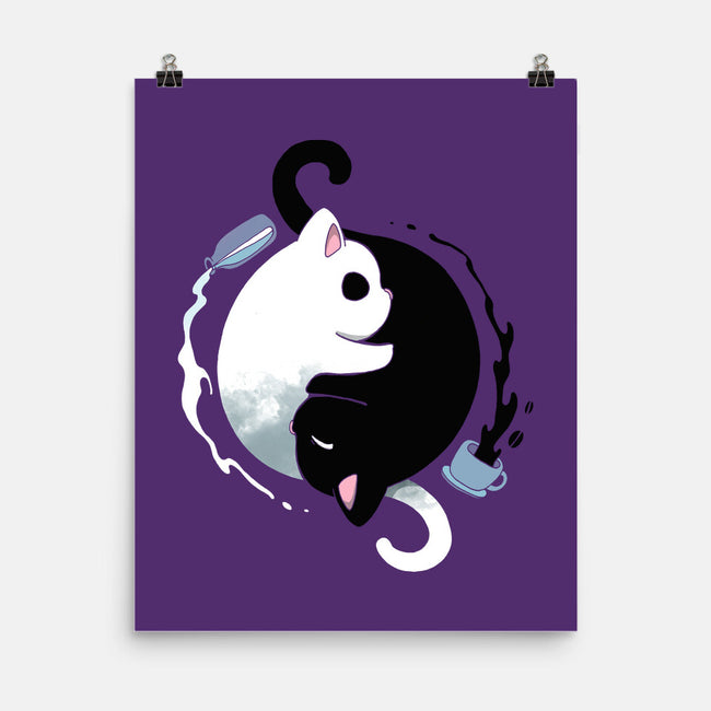 Yin Yang Kittens-none matte poster-Vallina84
