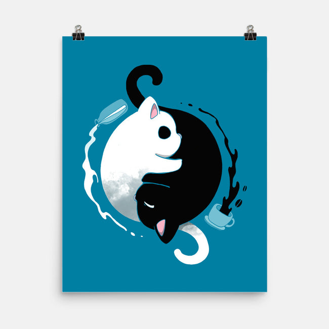 Yin Yang Kittens-none matte poster-Vallina84