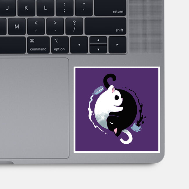 Yin Yang Kittens-none glossy sticker-Vallina84