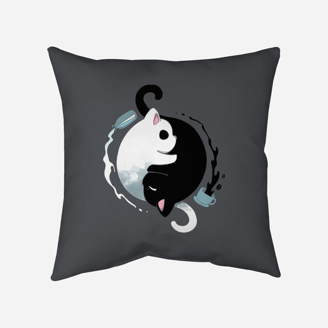 Yin Yang Kittens-none removable cover w insert throw pillow-Vallina84