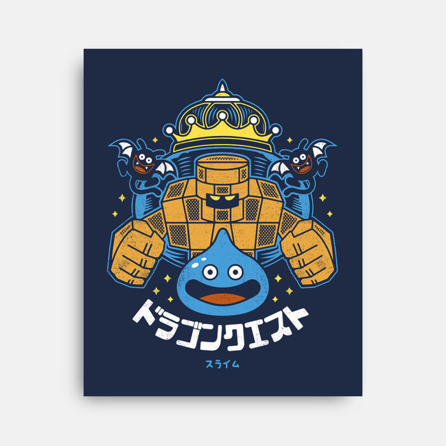 Slimes And Monsters-none stretched canvas-Logozaste
