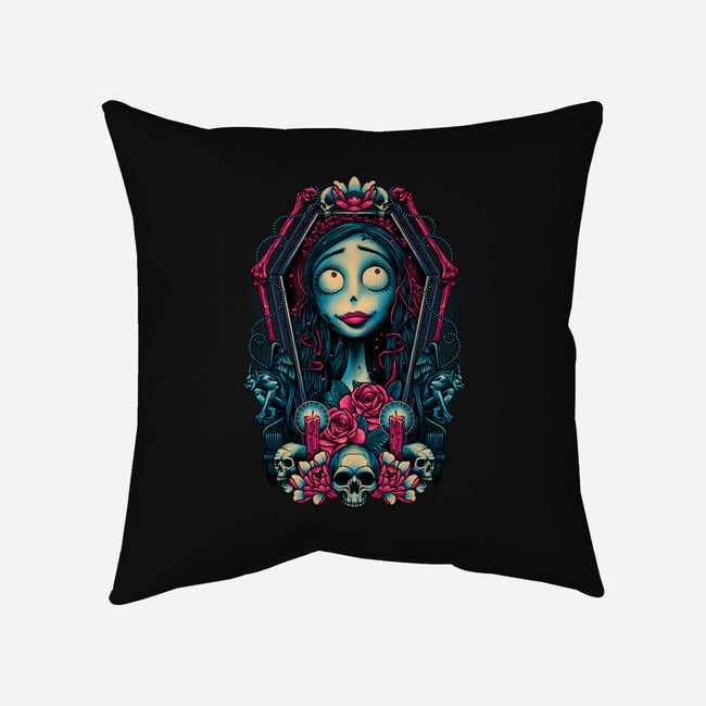 Bride From The Underworld-none removable cover w insert throw pillow-glitchygorilla