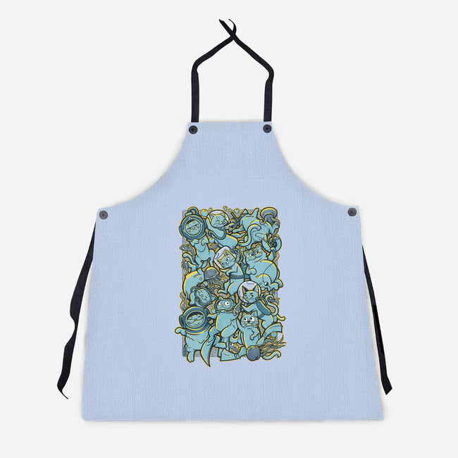 Cats In The Sea-unisex kitchen apron-AGAMUS