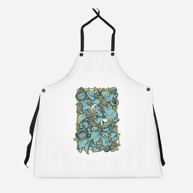 Cats In The Sea-unisex kitchen apron-AGAMUS