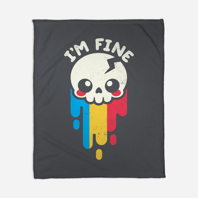 Not Fine But I'm Fine-none fleece blanket-NemiMakeit