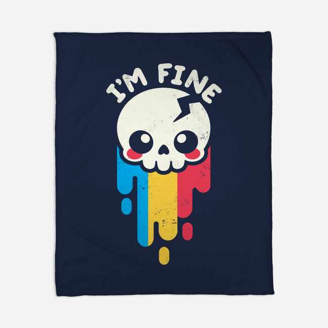 Not Fine But I'm Fine-none fleece blanket-NemiMakeit