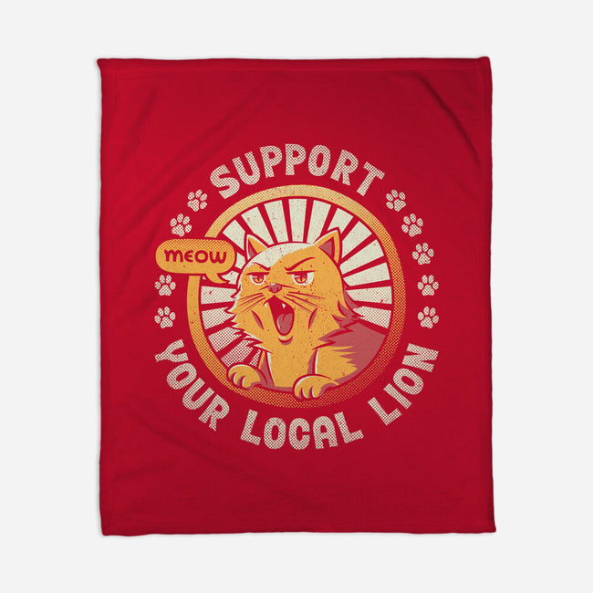 Support Your Local Lion-none fleece blanket-tobefonseca