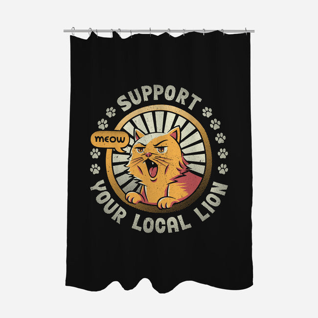 Support Your Local Lion-none polyester shower curtain-tobefonseca