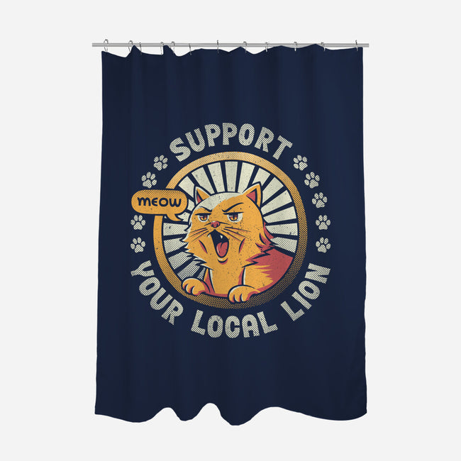 Support Your Local Lion-none polyester shower curtain-tobefonseca