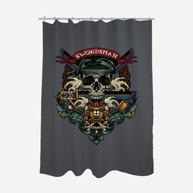 Swordsman-none polyester shower curtain-Badbone Collections