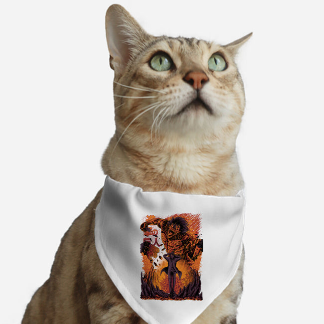 Eren X Attack Titan-cat adjustable pet collar-alanside