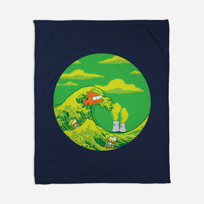 The Great Wave Off Springfield-none fleece blanket-dalethesk8er