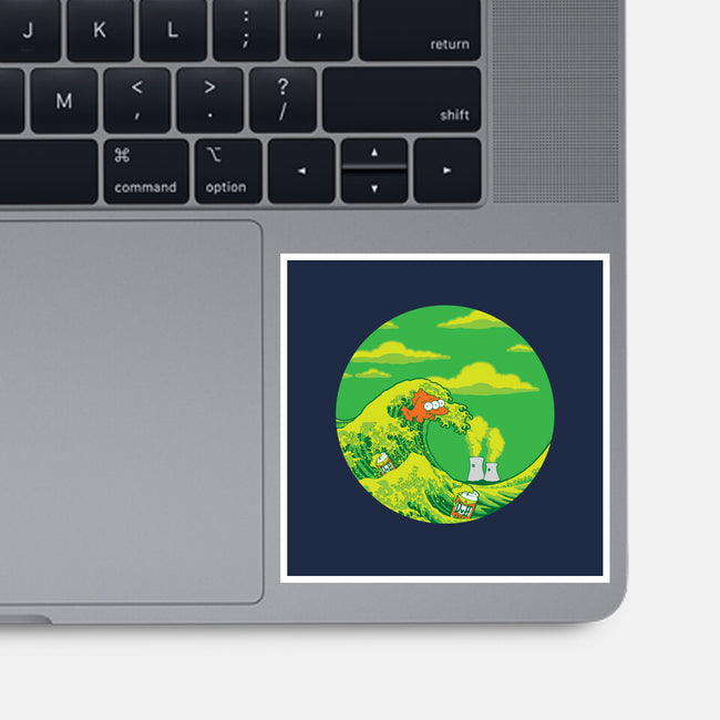 The Great Wave Off Springfield-none glossy sticker-dalethesk8er