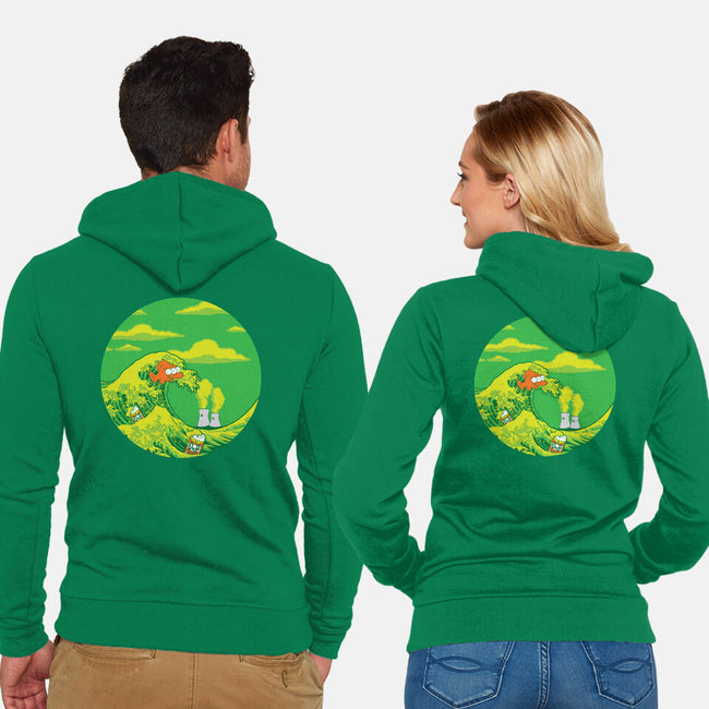The Great Wave Off Springfield-unisex zip-up sweatshirt-dalethesk8er
