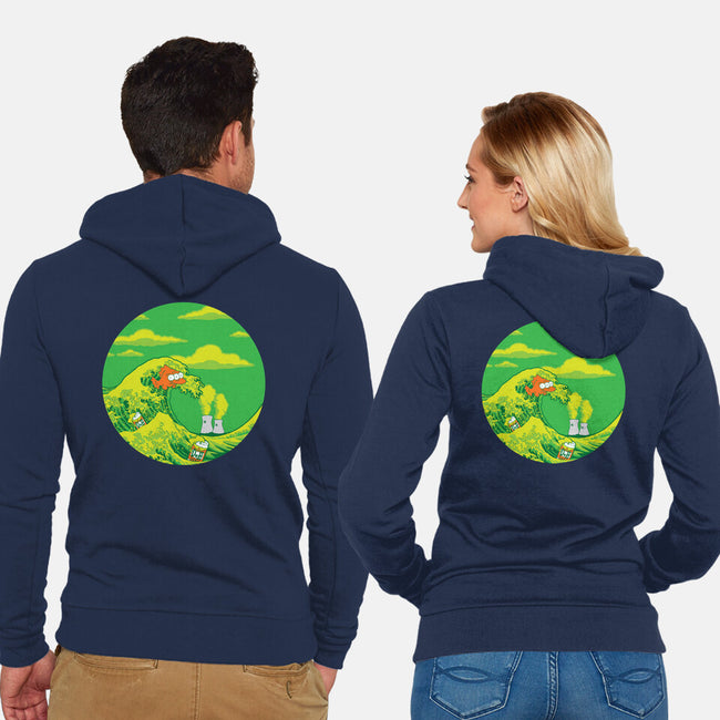 The Great Wave Off Springfield-unisex zip-up sweatshirt-dalethesk8er