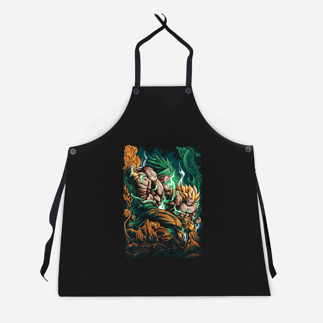Saiyan Fight-unisex kitchen apron-alanside