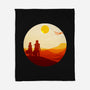 Into The Desert-none fleece blanket-PencilMonkey