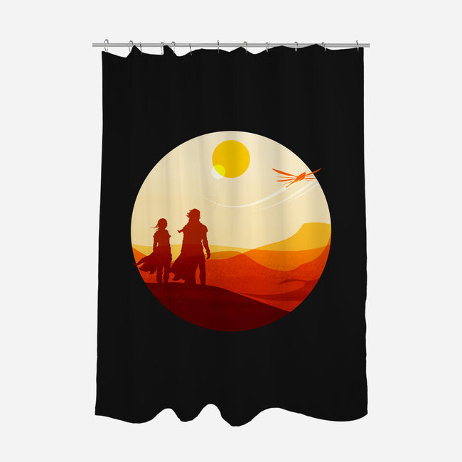 Into The Desert-none polyester shower curtain-PencilMonkey