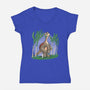 Littlefoot Park-womens v-neck tee-trheewood
