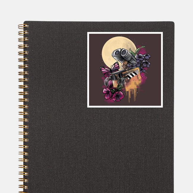 Moonlight Robot-none glossy sticker-fanfabio