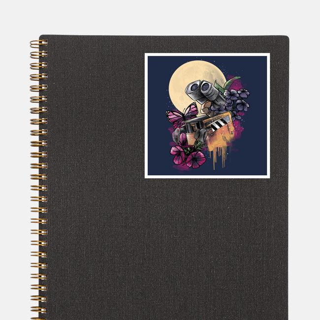 Moonlight Robot-none glossy sticker-fanfabio
