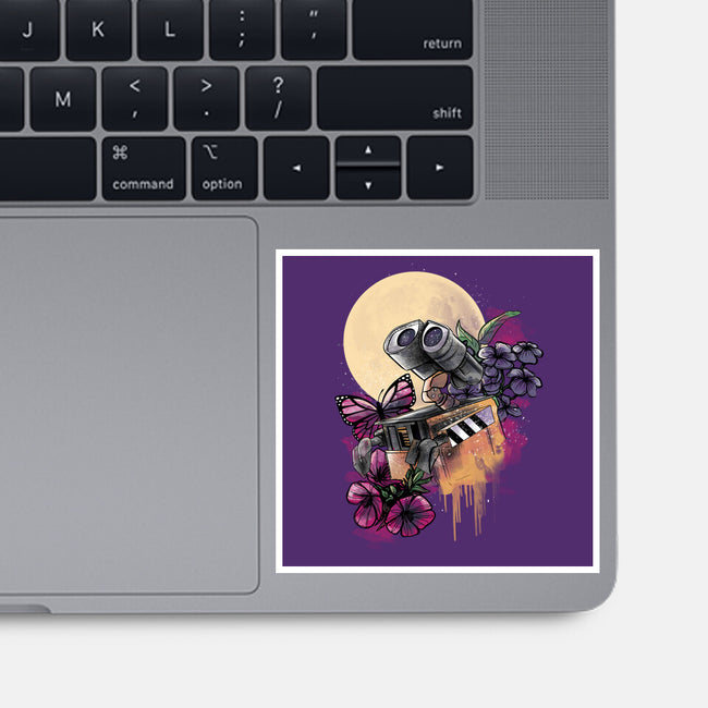 Moonlight Robot-none glossy sticker-fanfabio