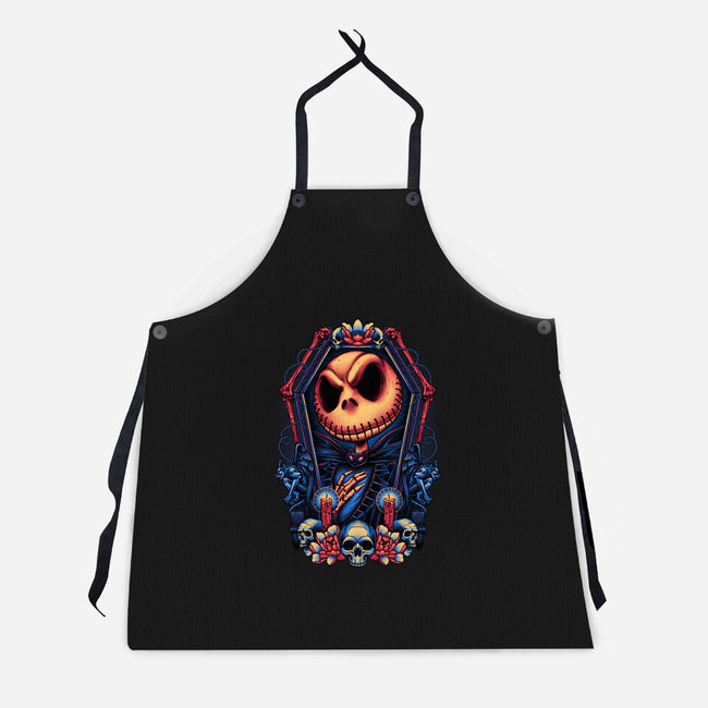 All Hail The Pumpkin King-unisex kitchen apron-glitchygorilla