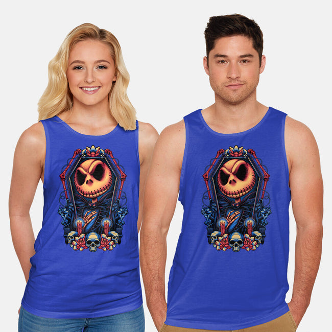 All Hail The Pumpkin King-unisex basic tank-glitchygorilla