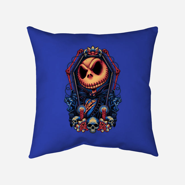 All Hail The Pumpkin King-none removable cover w insert throw pillow-glitchygorilla