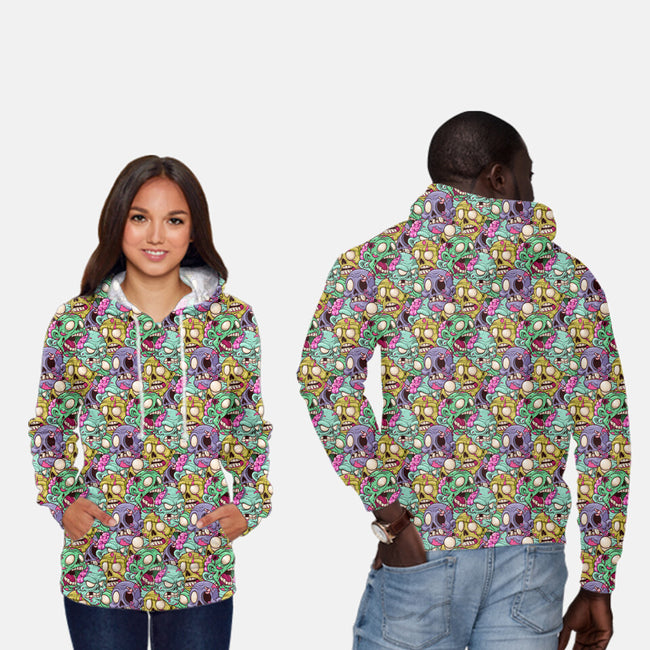 Zombies-unisex all over print pullover sweatshirt-Focusnik