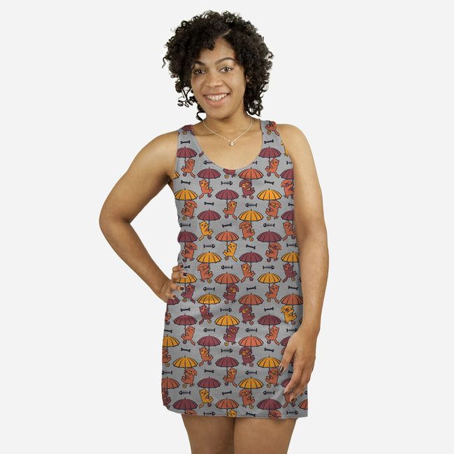 It's Raining Cats And Dogs-womens all over print racerback dress-tobefonseca
