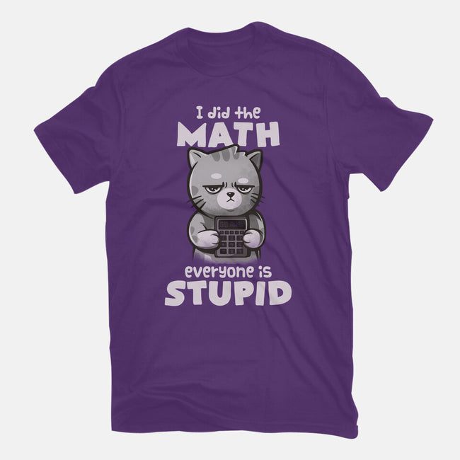 Math Cat-mens basic tee-eduely