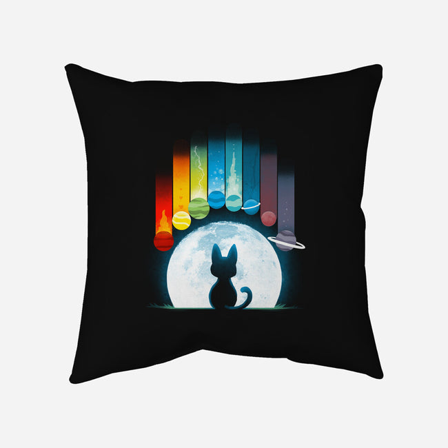 Cat Planets-none removable cover throw pillow-Vallina84