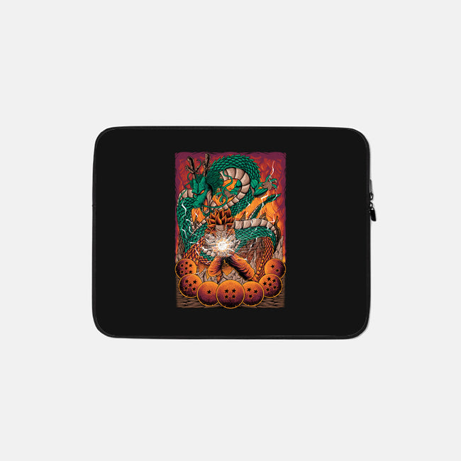 Goku X Shenlong-none zippered laptop sleeve-alanside