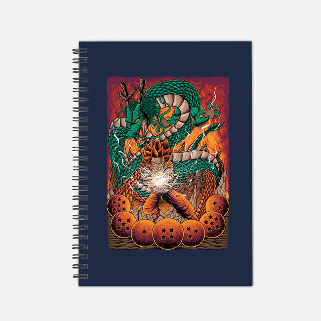 Goku X Shenlong-none dot grid notebook-alanside