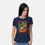Goku X Shenlong-womens basic tee-alanside