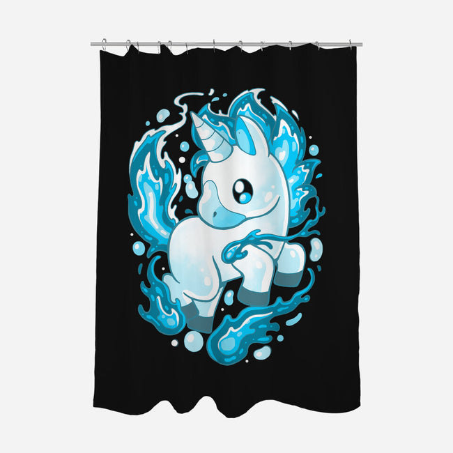 Water Unicorn-none polyester shower curtain-Vallina84
