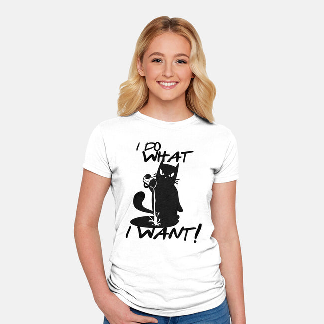 I Do What I Want-womens fitted tee-fanfabio