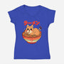 Ramen Cat-womens v-neck tee-Douglasstencil