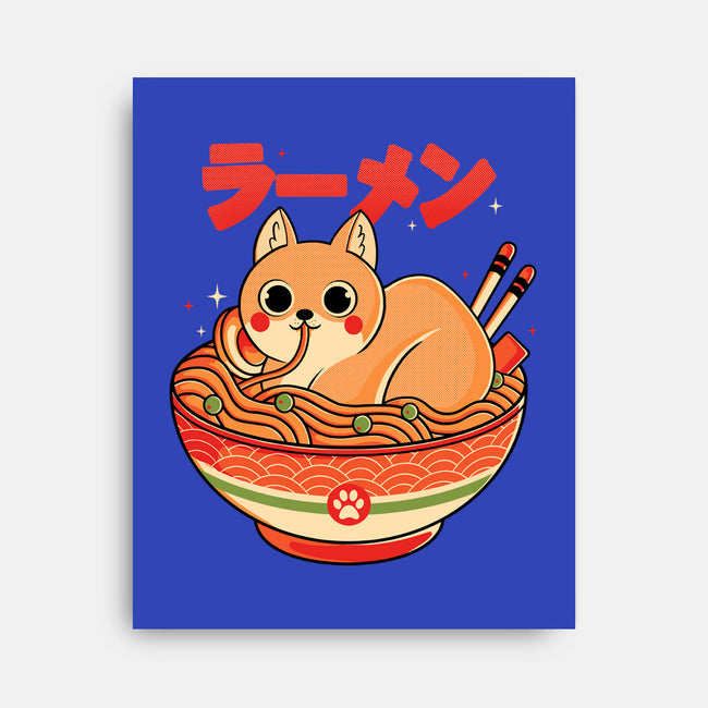 Ramen Cat-none stretched canvas-Douglasstencil