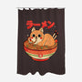 Ramen Cat-none polyester shower curtain-Douglasstencil