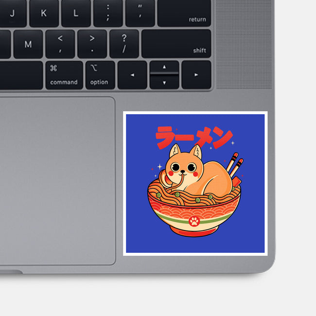 Ramen Cat-none glossy sticker-Douglasstencil