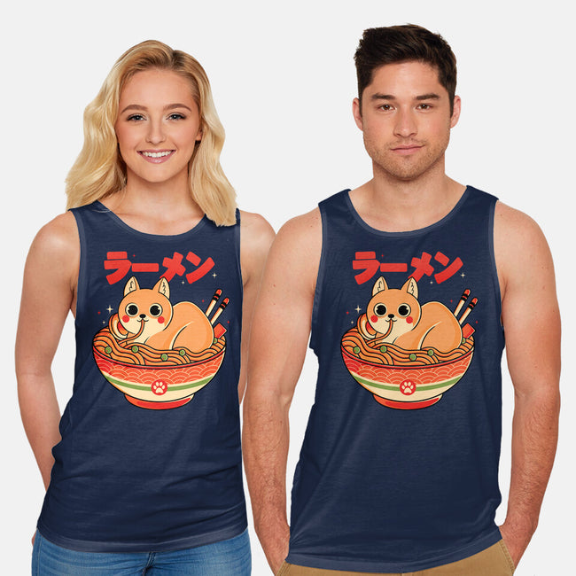 Ramen Cat-unisex basic tank-Douglasstencil
