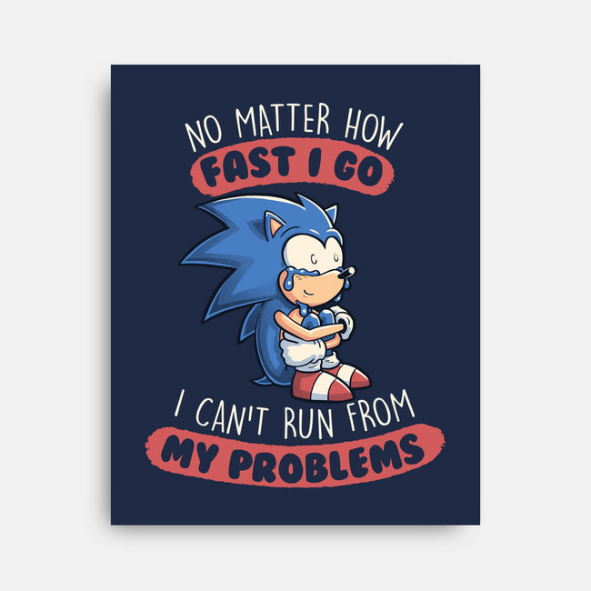 I Can't Run From My Problems-none stretched canvas-koalastudio