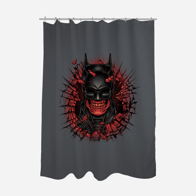 Not A Hero-none polyester shower curtain-glitchygorilla