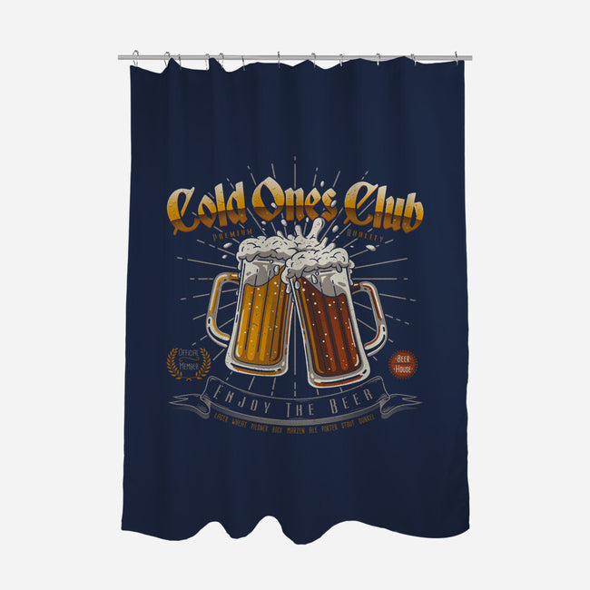 Cold Ones Club-none polyester shower curtain-Getsousa!