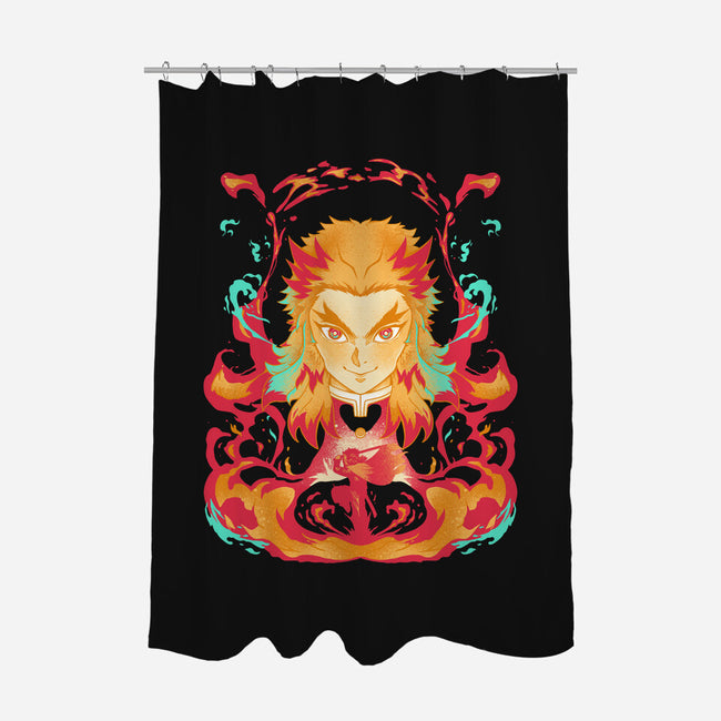 Heart Of Fire-none polyester shower curtain-RamenBoy