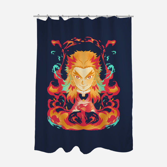 Heart Of Fire-none polyester shower curtain-RamenBoy